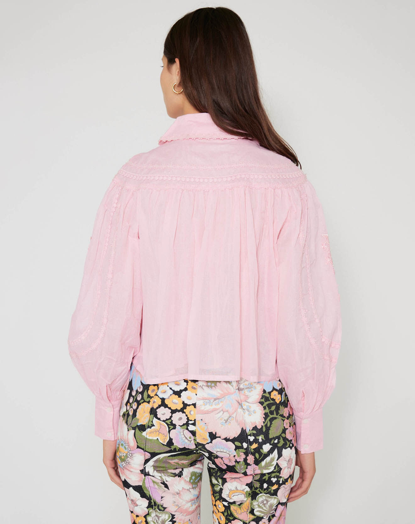 Manoush Chemise large Bridgerton rose poudre