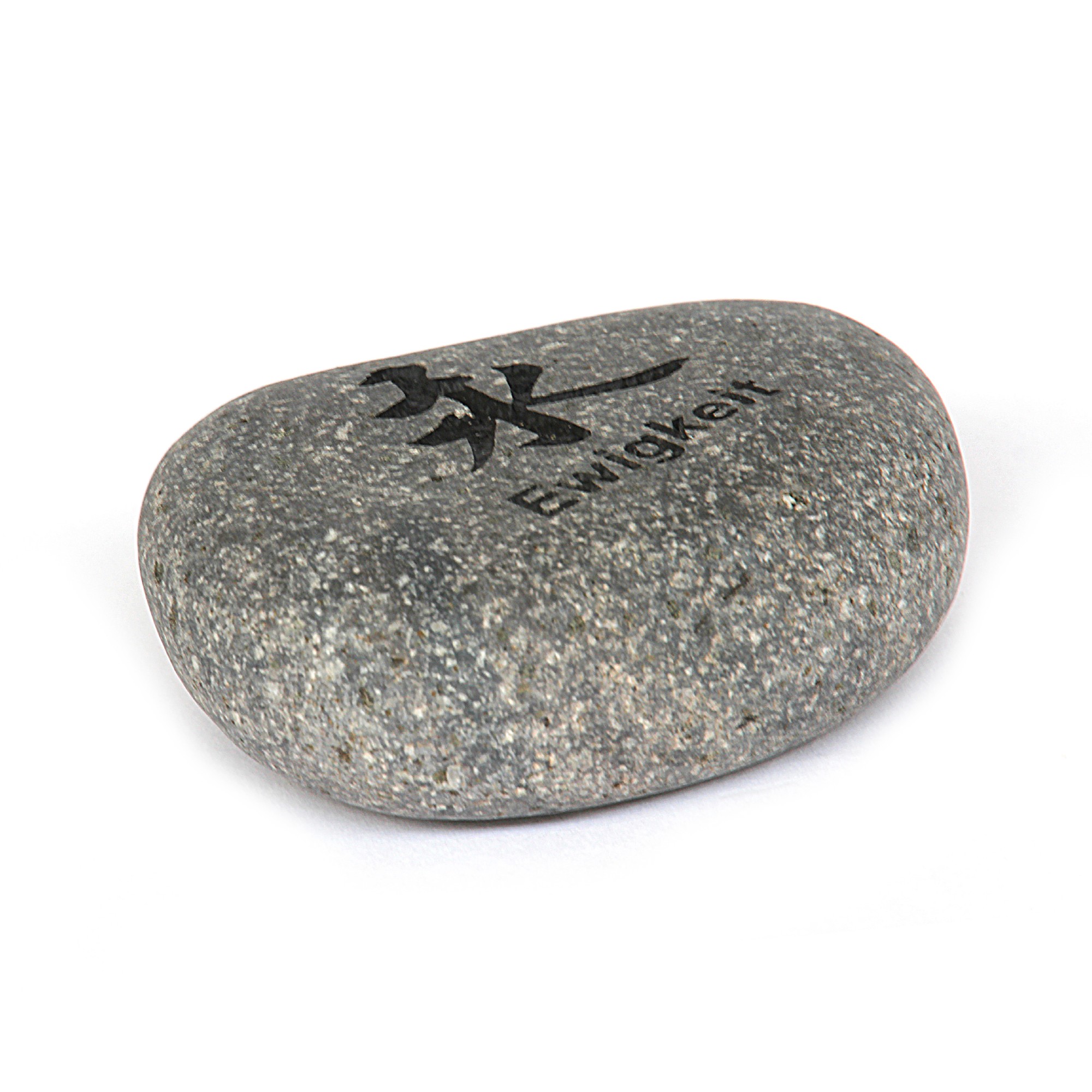 Flusskieselstein' Ewigkeit', grau, T 8 cm, B 8 cm von fischer's lagerhaus