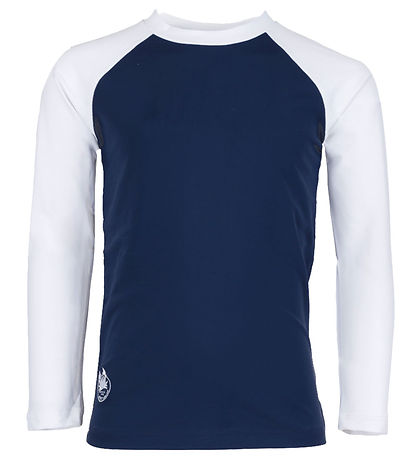 Petit Crabe Bådebluse - Raglan - UV50+ - Blåe/White