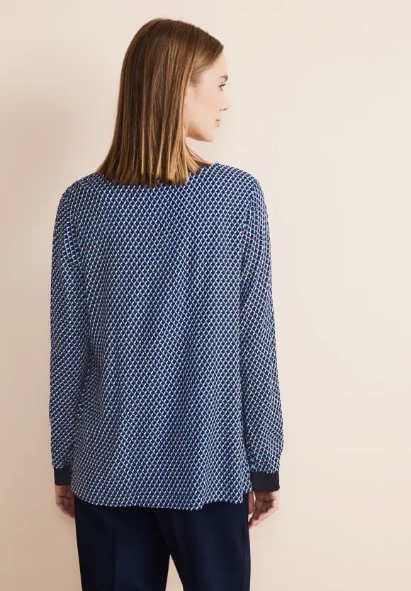 Minimalprint Bluse - light spring blue