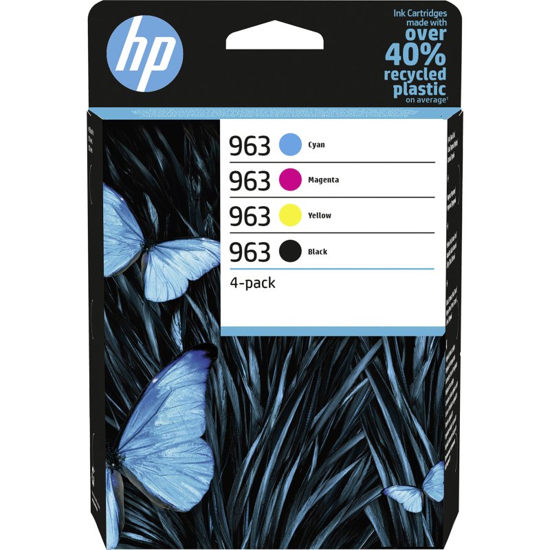HP 963 - 6ZC70AE Pack 1 noire + 3 cartouches couleurs pour imprimante jet d'encre