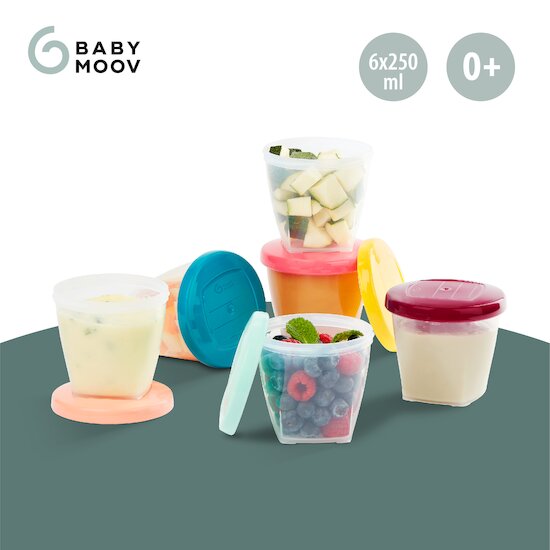 Babybols Kit L Pots de Conservation Hermétiques 6x250 ml   de               Babymoov