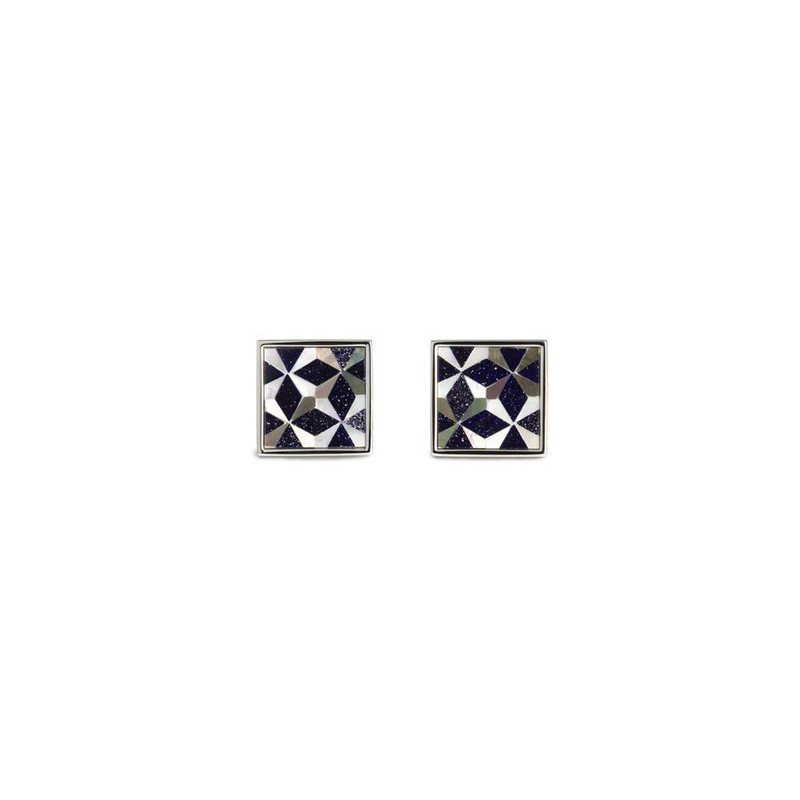 Boutons de manchette, Optic, Blue, Goldstone