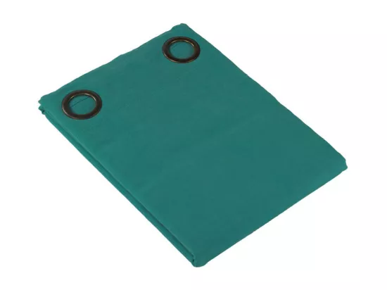 Rideau 140 x 250 cm en tissu turquoise avec 8 œillets - CELESTIA 4527