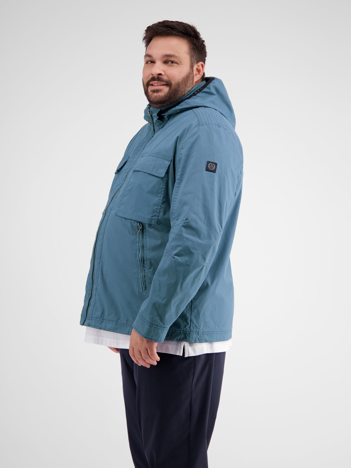 Blouson mit abnehmbarer Kapuze für Herren in Großen Größen