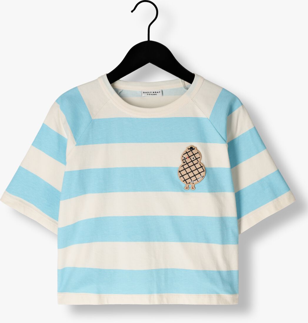 DAILY BRAT blauwe daily brat t-shirt striped t-shirt g