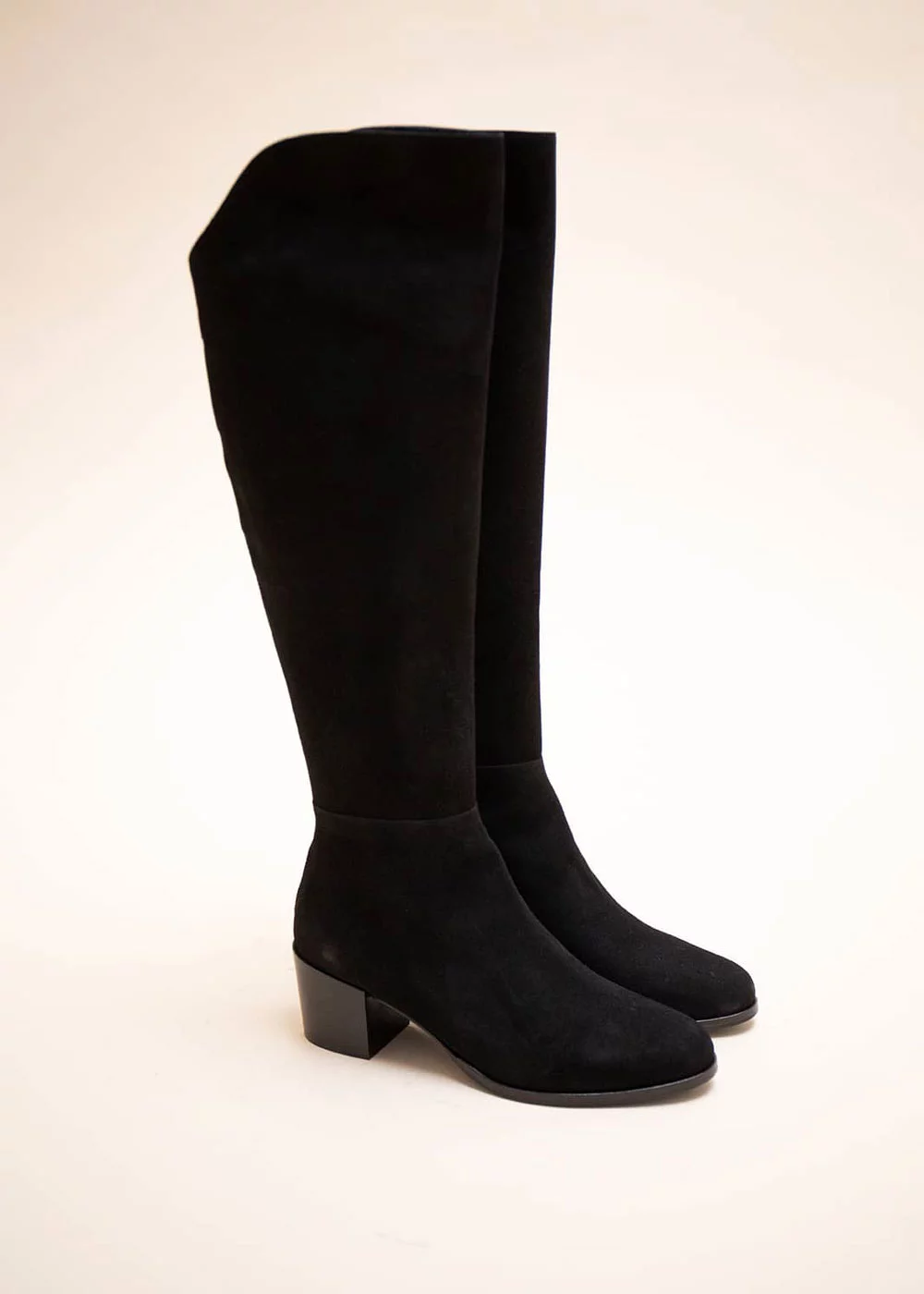 BOTTE  ISABEAU VELOURS NOIR