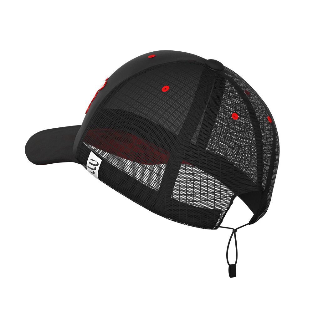 Compressport RACING TRUCKER - Casquette black/red