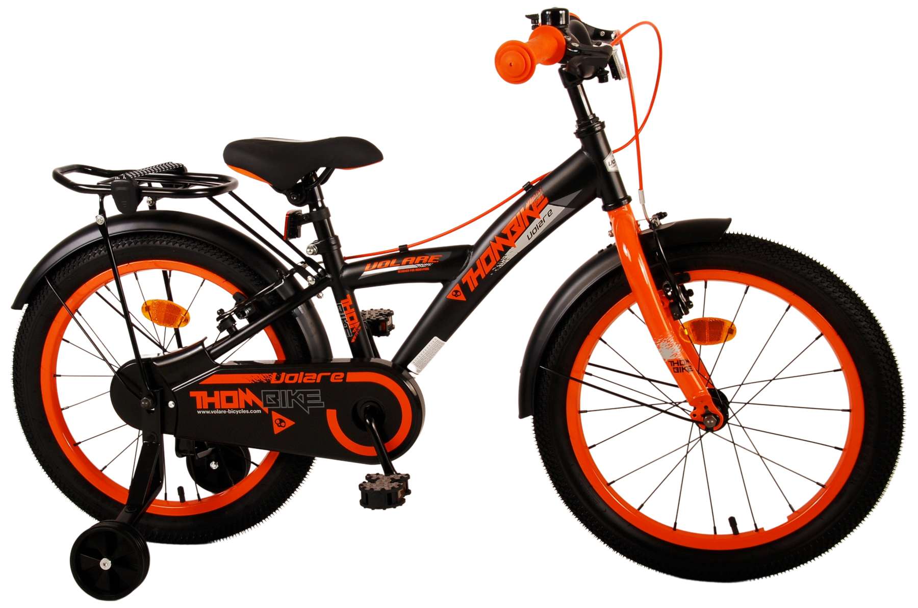 TPFSports Thombike Kinderfahrrad - Jungen - 18 Zoll - Rücktritt + Handbremse - Schwarz Grün