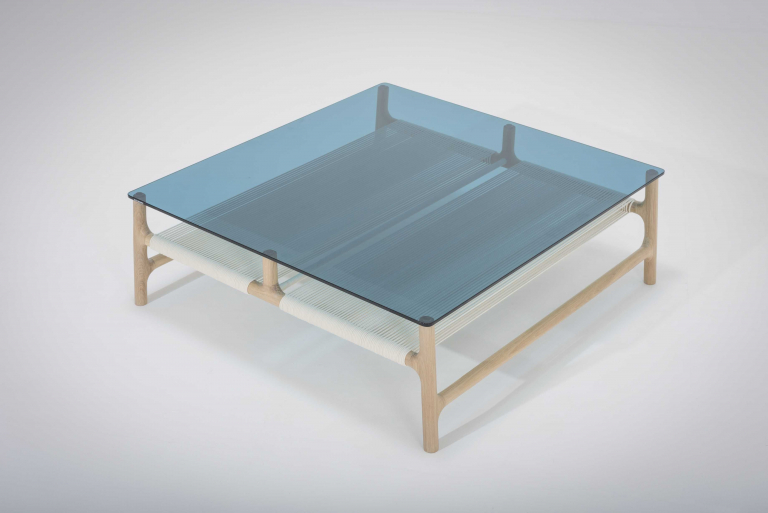 Gazzda Fawn coffee tafel 90x90 whitewash smoked grey