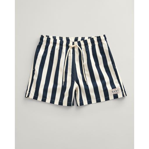 GANT Block Striped Badeshorts, Evening Blue, XXL