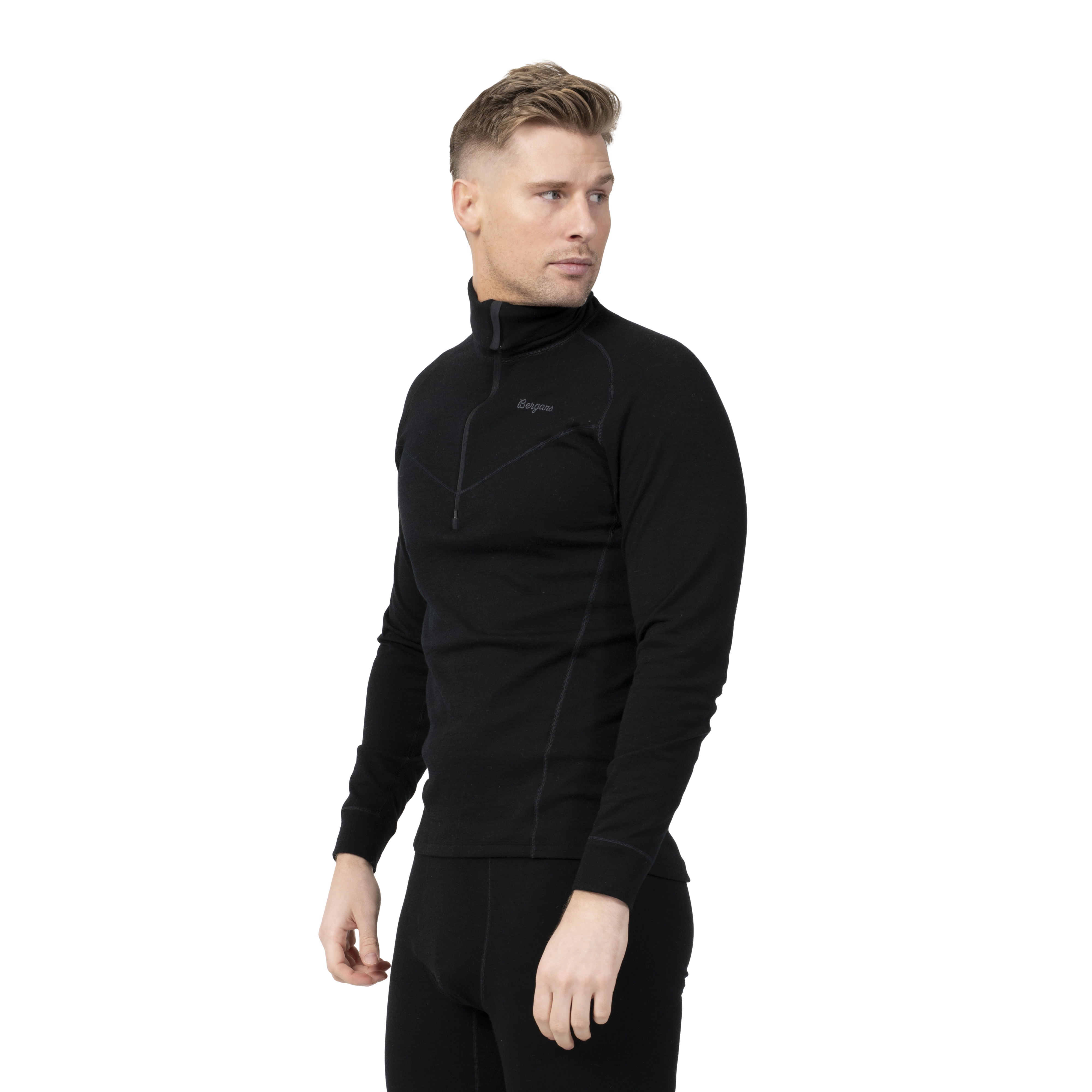 Inner:Dual Merino Half Zip Men Black