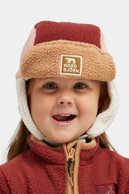 Nordbjörn Knallen Fleece-lue, Madder Brown/Rose Dawn/Oatmeal