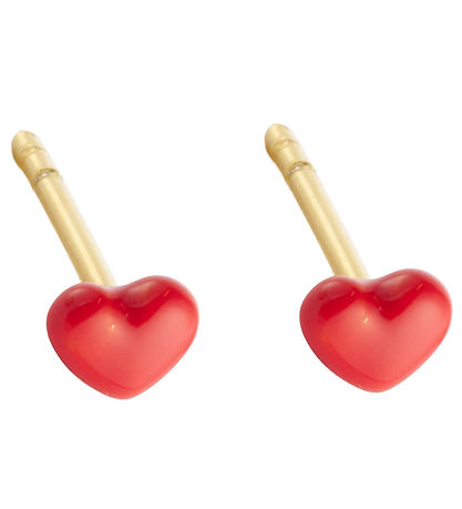 Design Letters ?reringe - 2 stk. - Little Big Love - 18K Guldbel