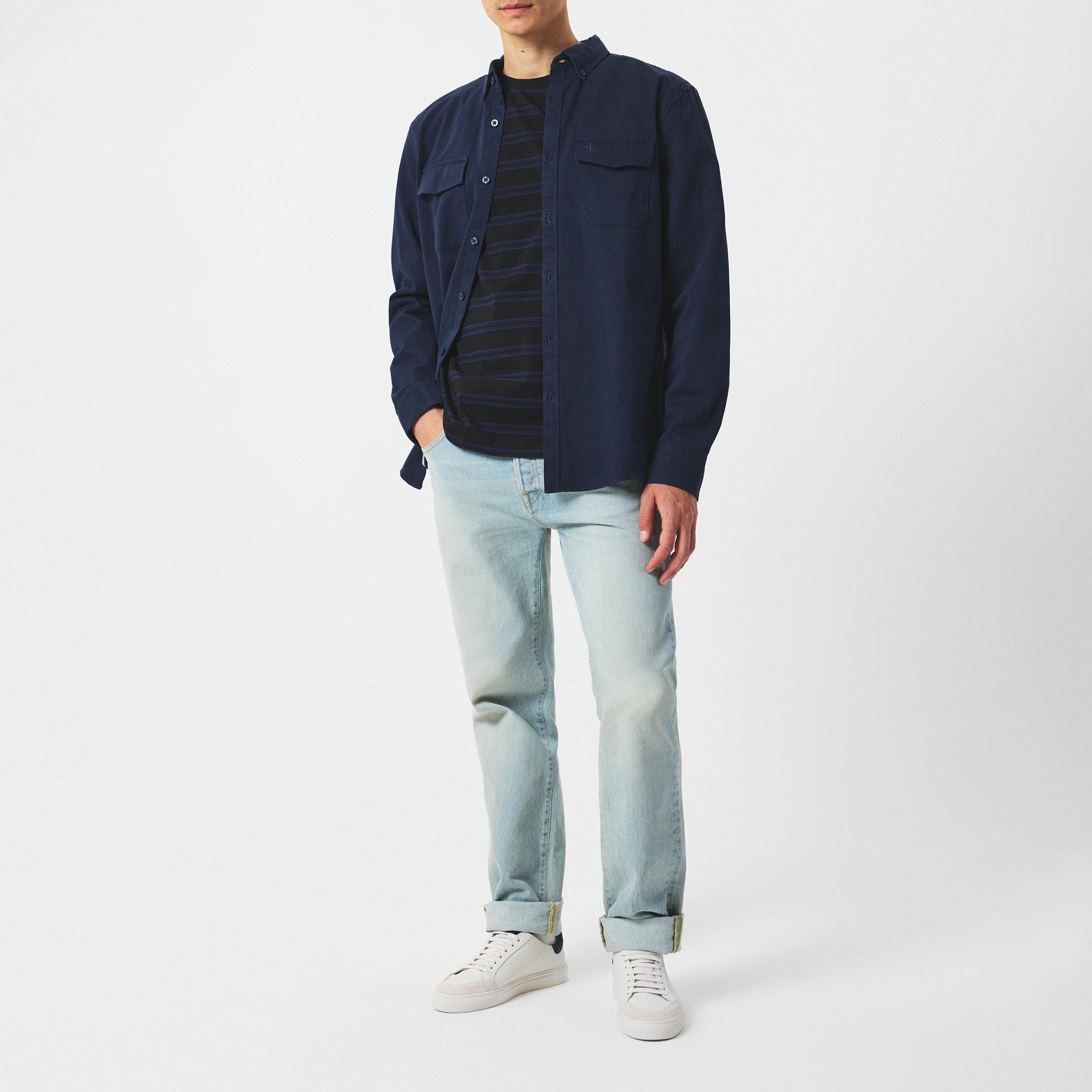 Original Penguin OP Long Sleeve Twill Overshirt Mens