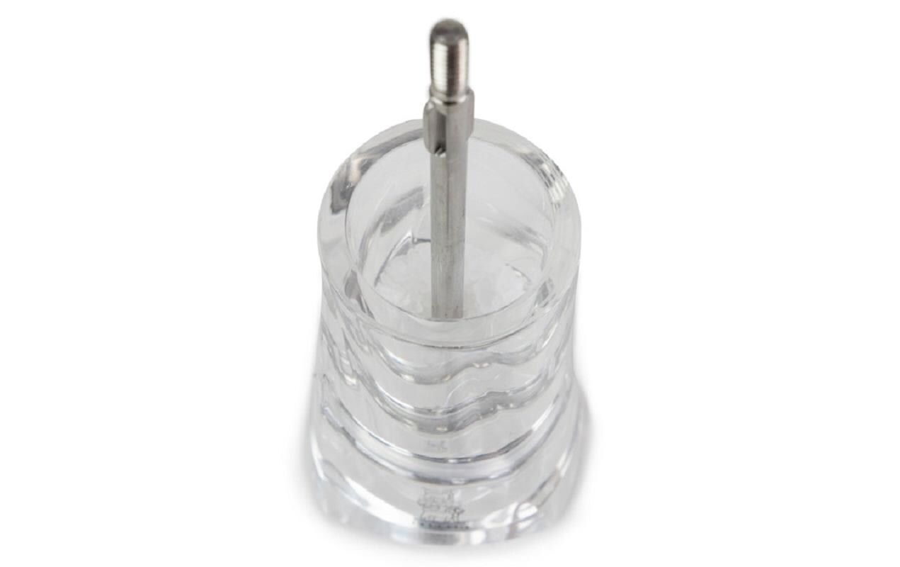 Salzmühle Quessant 14 cm, TransparentGewürzmühle für Salz