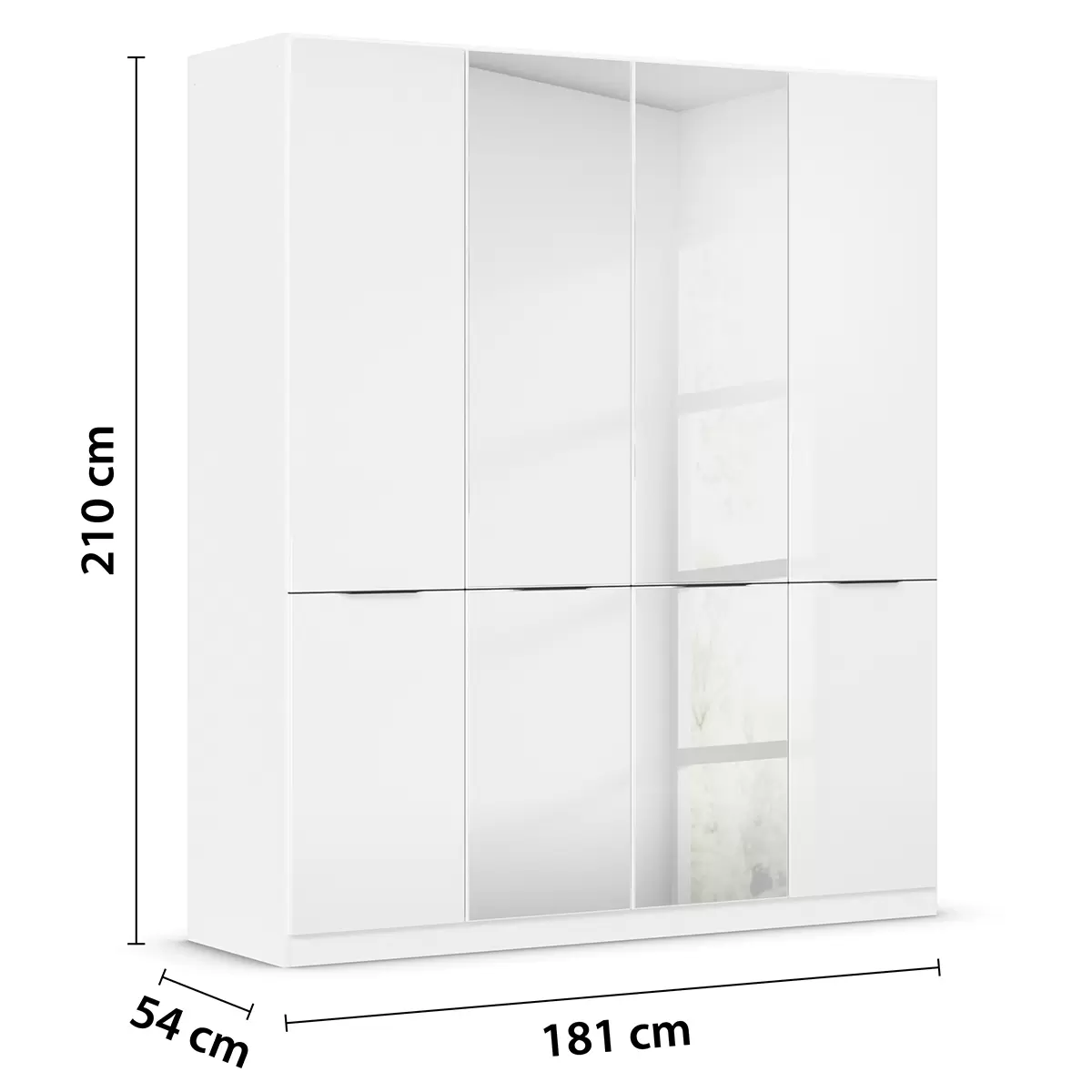 Kleiderschrank 4trg. Max weiss