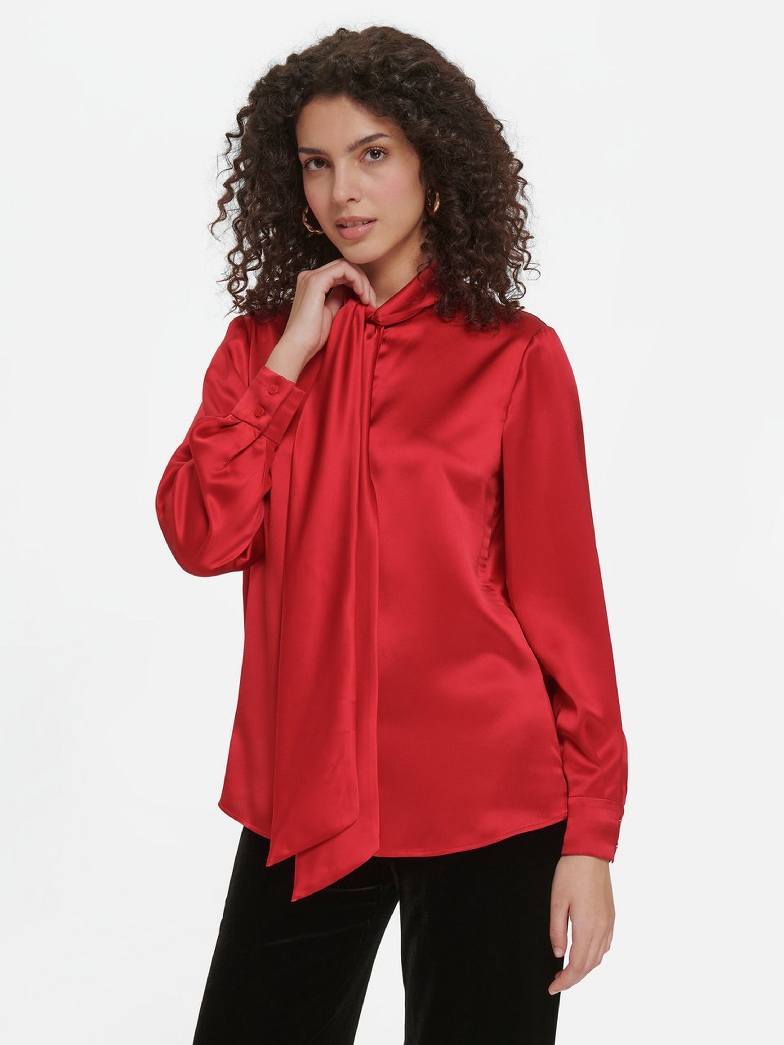 Seiden-Bluse mit Schluppe