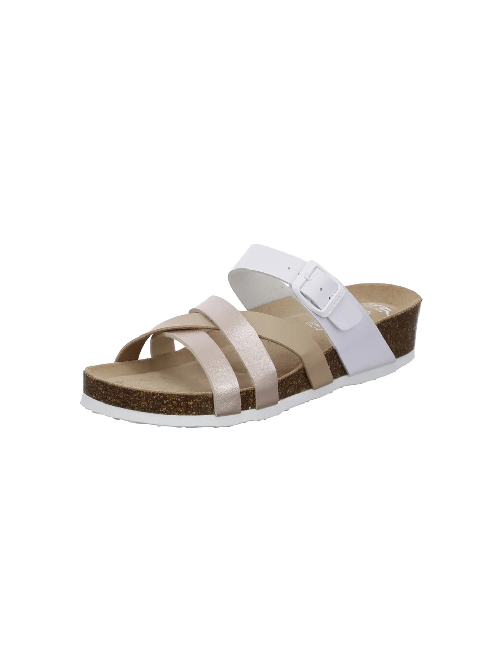 Pantoletten Bali beige weiß
