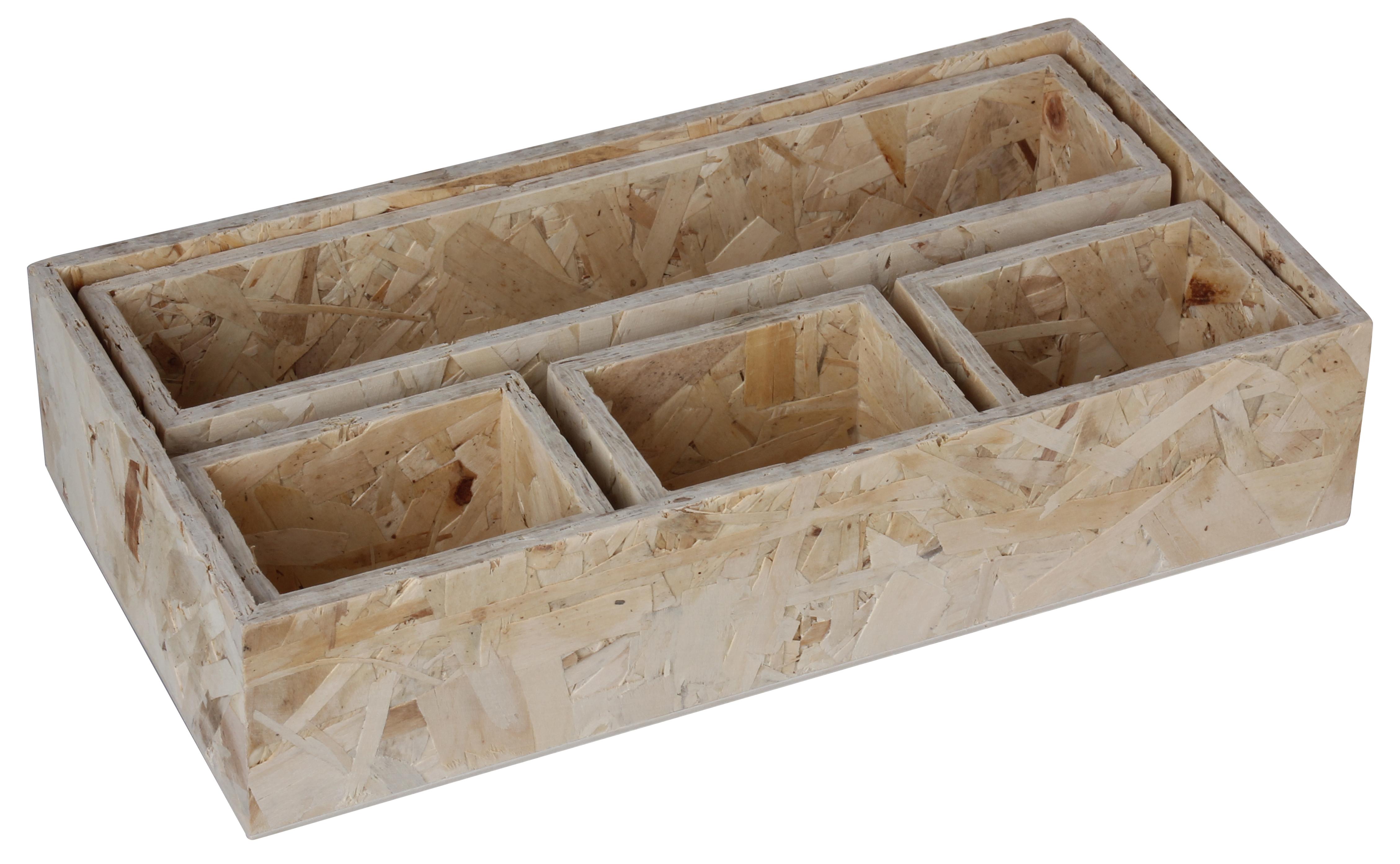SET 5 BOITES DE RANGEMENT OSB