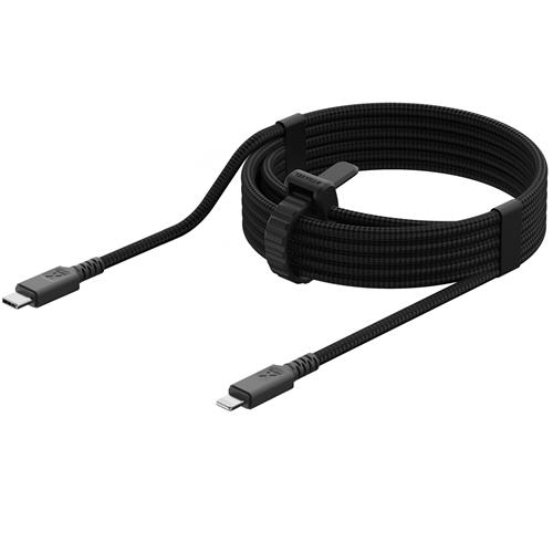 (3m) 60W Next Gen Cable USB C auf Lightning MFi Ladekabel Nylon Datenkabel FastCharge (CX3041) - Schwarz