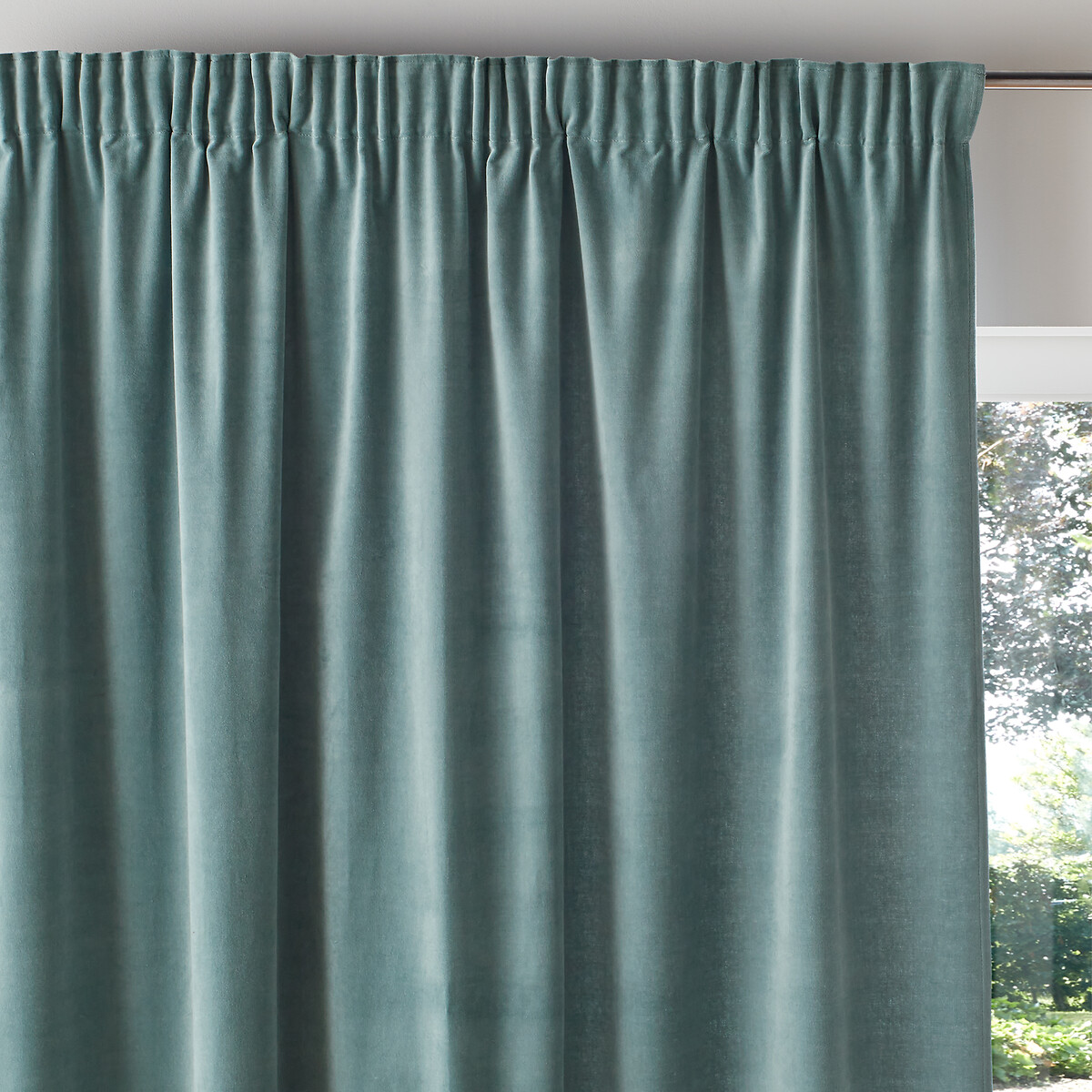 LA REDOUTE INTERIEURS<br>Cortina de veludo com debrum franzido, Veludo