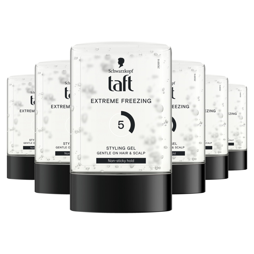 6x Taft Men Power Gel Extreme Freezing Hold 5300 ml