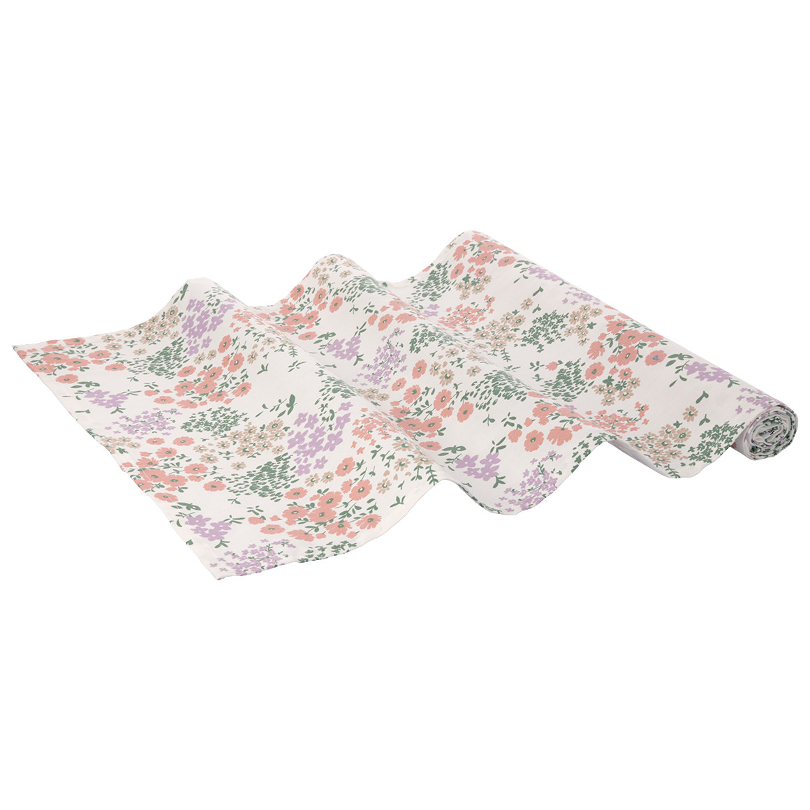 My Home Tischläufer mit Blumen-Print lila / weiss