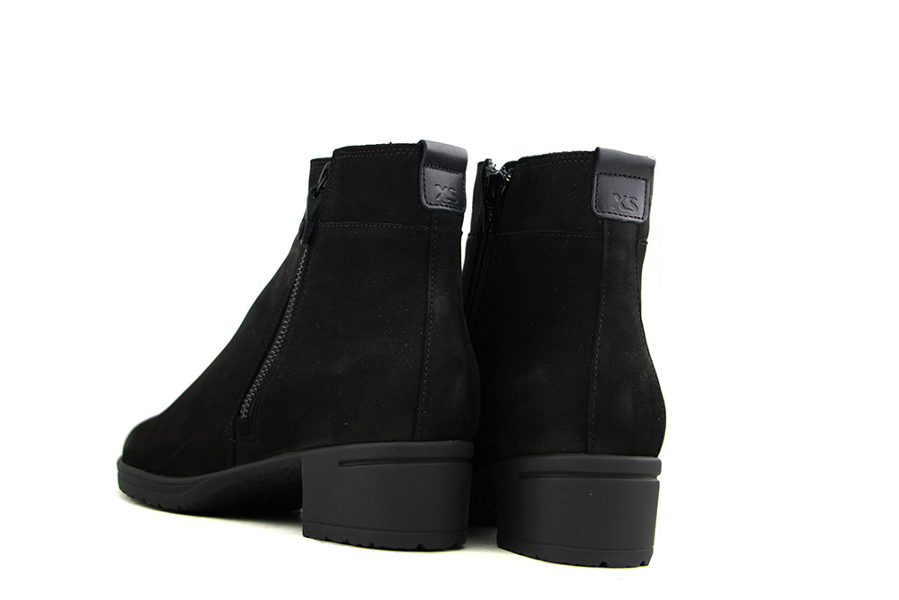 Hartjes Enkellaarsjes Hip Zwart Nubuck
