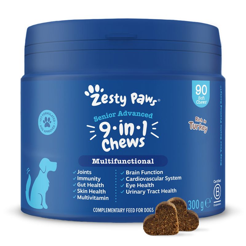 Zesty Paws Senior Advanced 9-en-1 Chews dinde