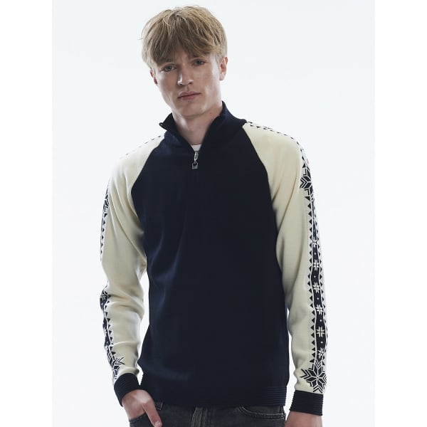 Pull DALE OF NORWAY GEILO M SWEATER BLACK OFF WHITE