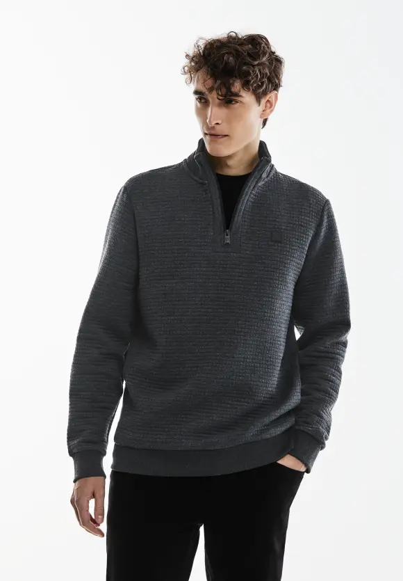 Troyer mit Struktur - anthra grey melange