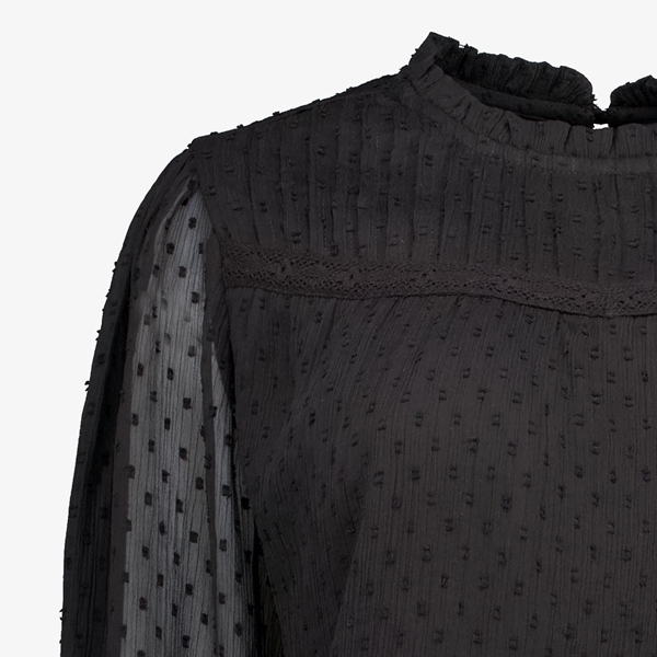 TwoDay dames blouse met doorzichtig bovenlaag