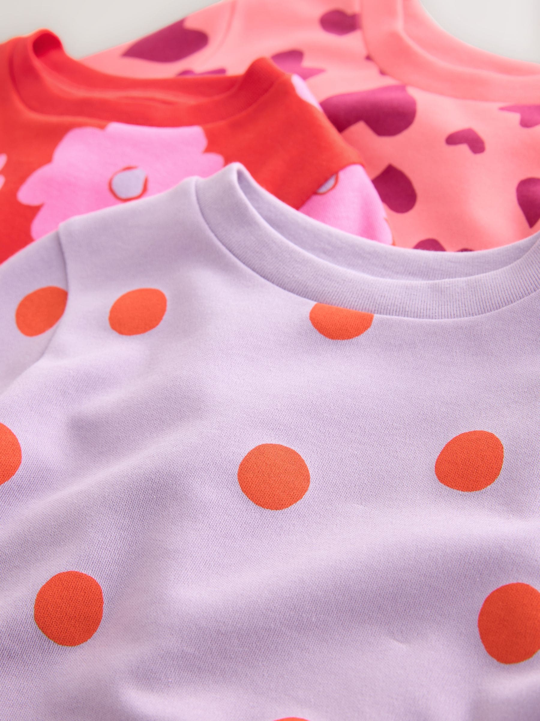 Rood/Roze Stampy-print - Verpakking van 3 knusse pyjama's (9 mnd-16 jr)