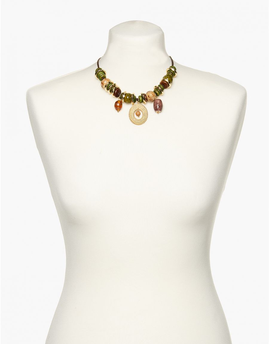 Collier vert fantaisie
