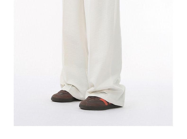 FAERIS - Effen broek met trekkoord in de taille en rechte pijpen