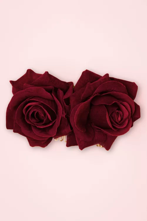 Banned Retro Be My Valentine haarspeld in bordeaux