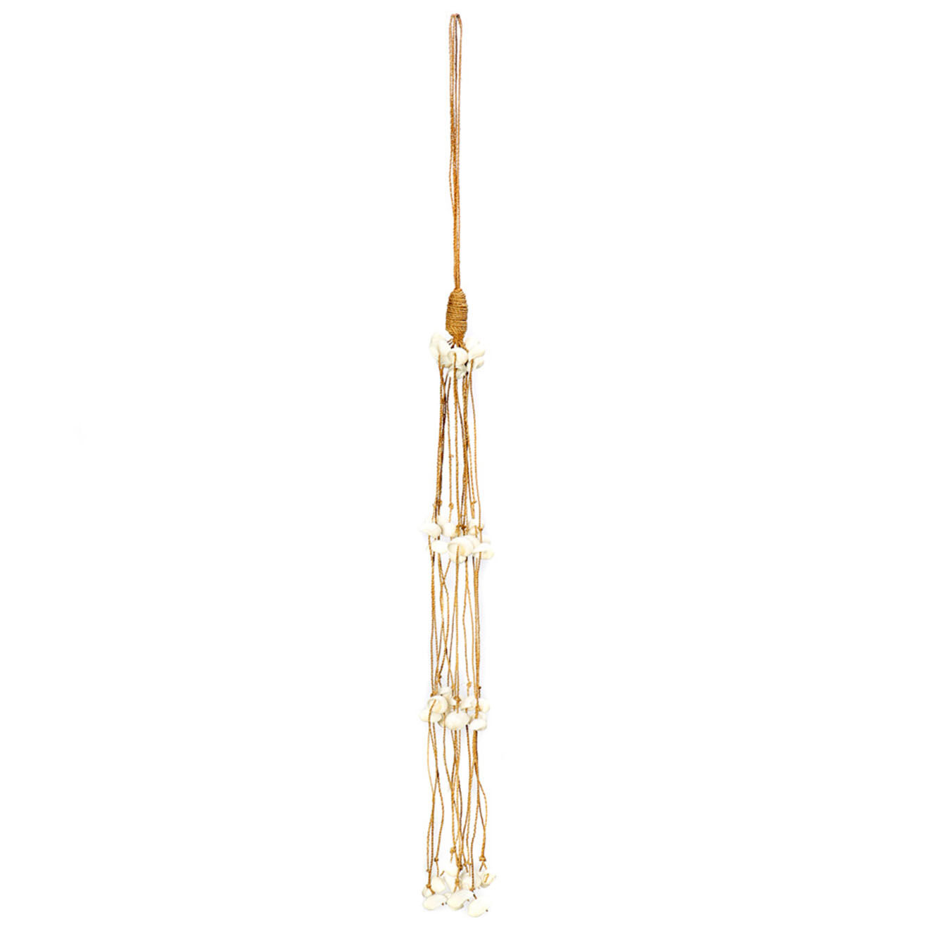 Bazar Bizar Pompon Long Shell blanc - L.75 cm