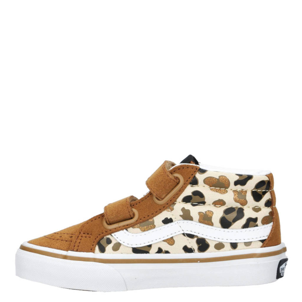 VANS SK8-Mid ReissueLeopard Glitter sneakers camel/ecru/bruin