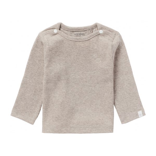 Noppies Rib Natal T-shirt Lange Mouwen Oatmeal Mt. 44