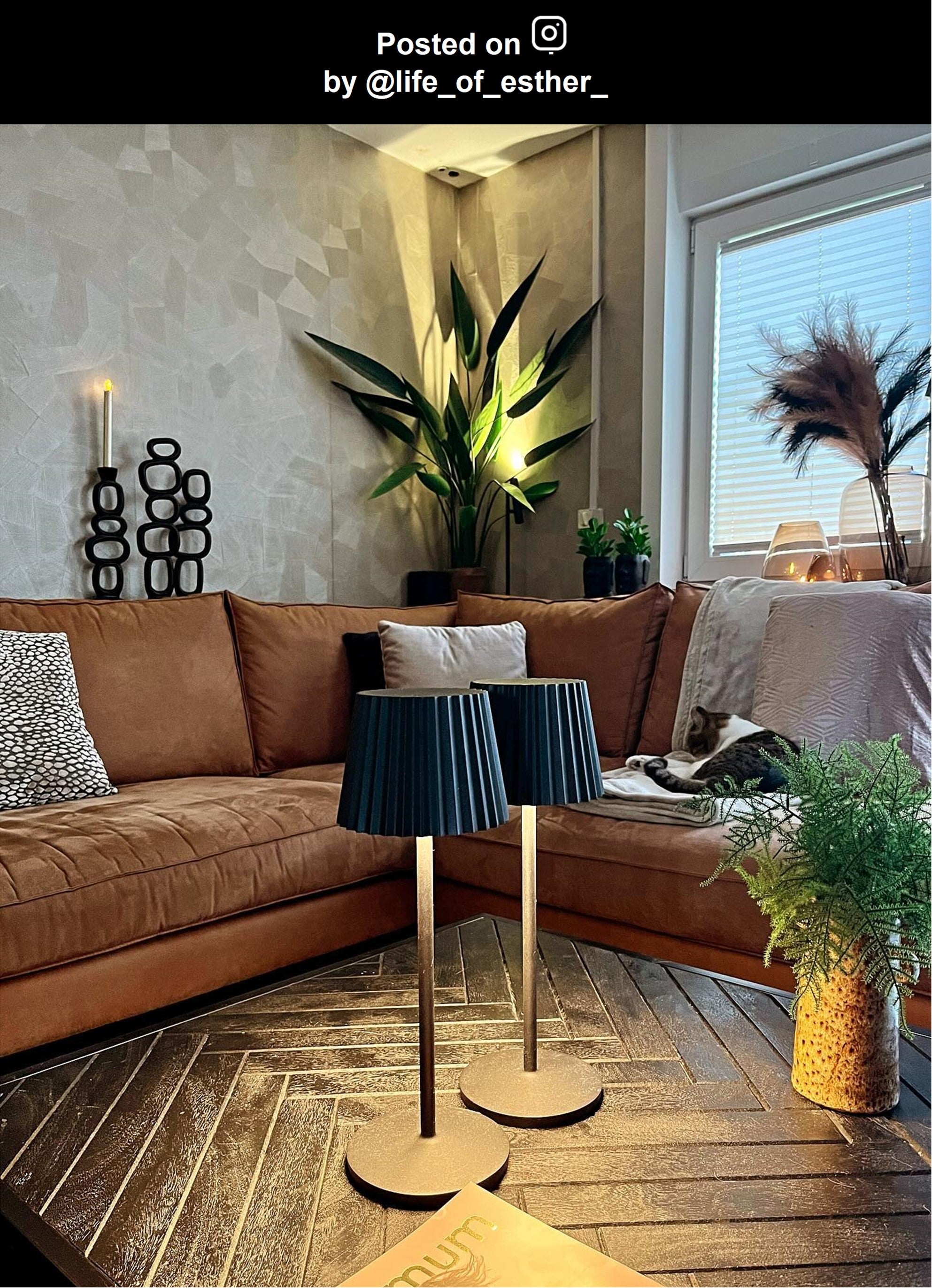 Justine tafellamp LED oplaadbaar buiten IP54 zwart