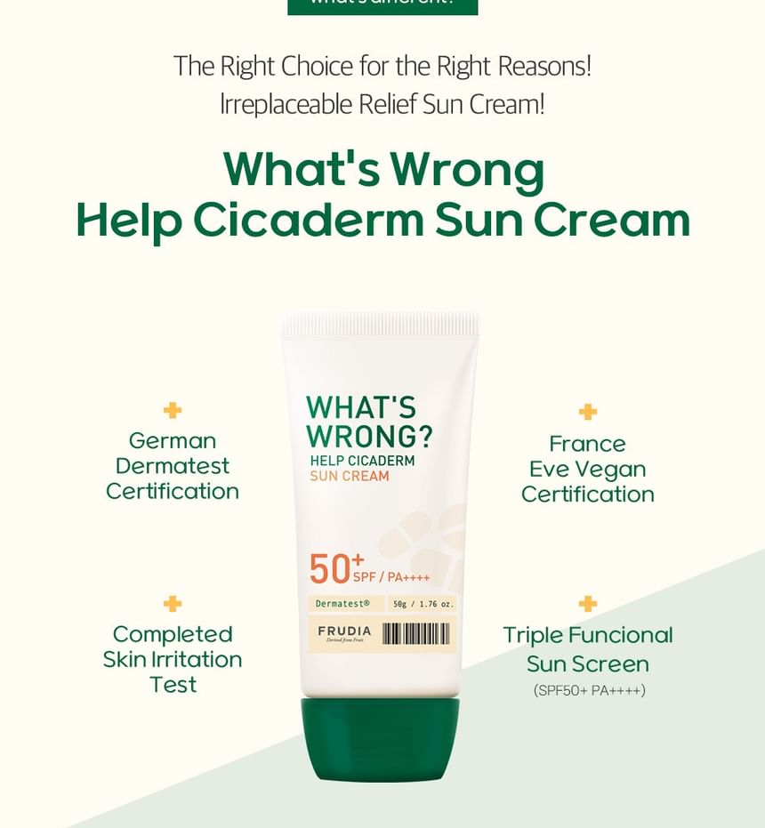FRUDIA - Wat is er mis met Help Cicaderm Zonnebrandcrème
