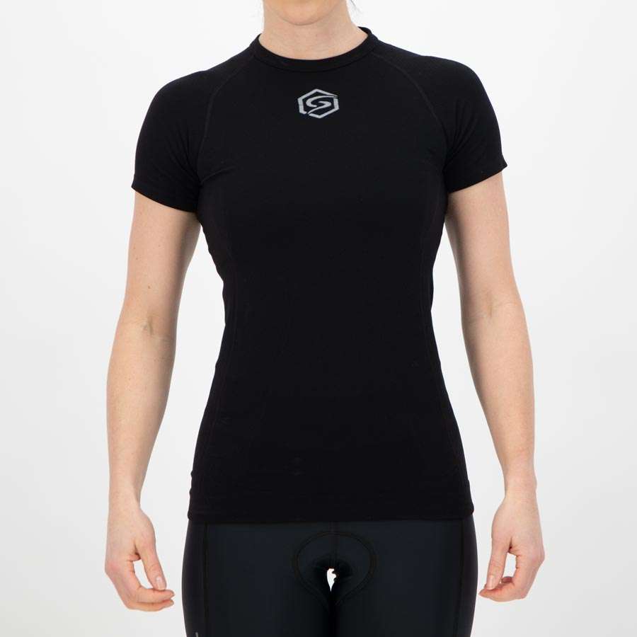 FUTURUM Recycled Ondershirt Korte Mouwen Zwart Dames 2-Pack