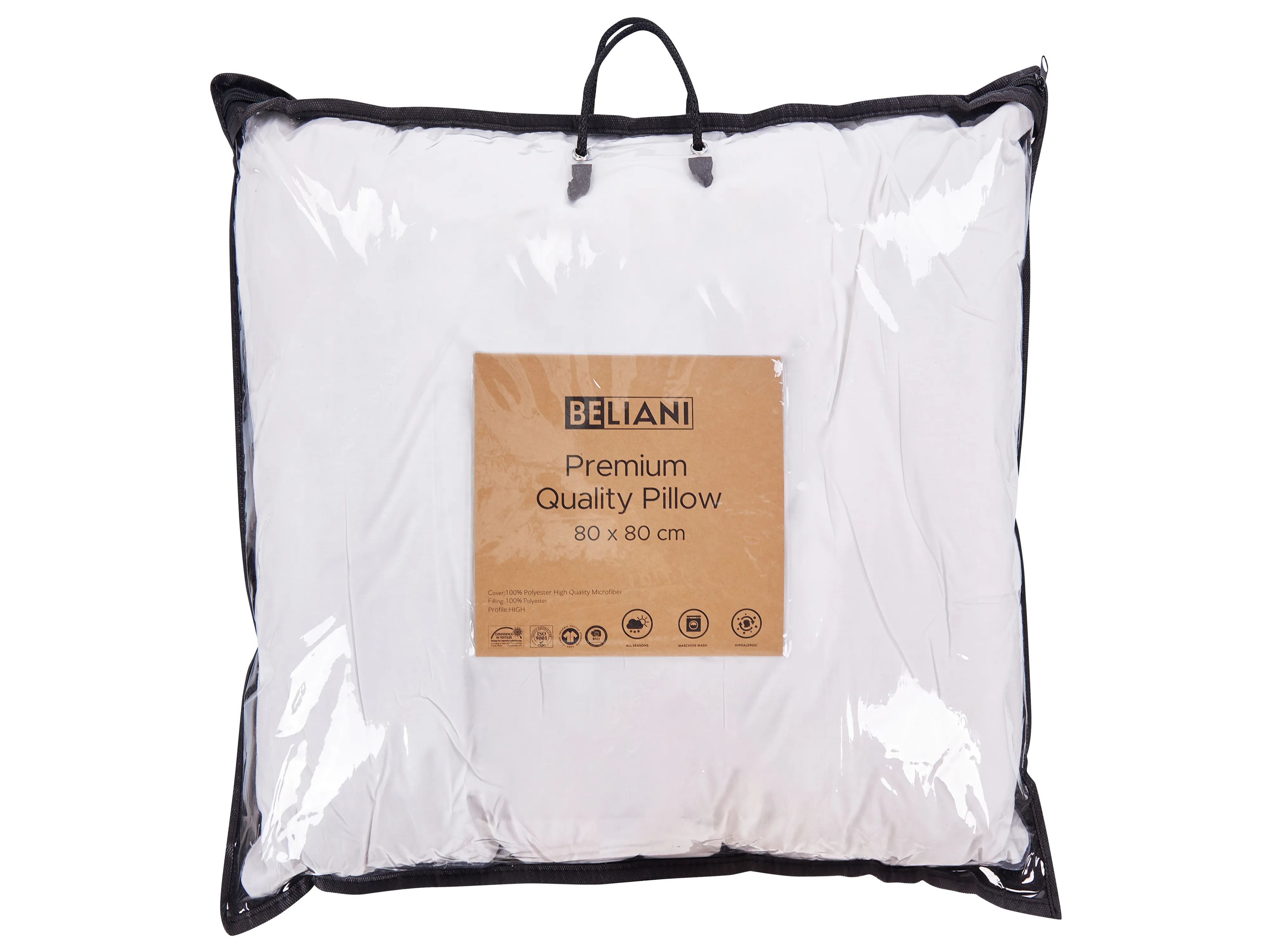 Set van 2 kussens PELISTER Laag Microvezel 80 x 80 cm Wit