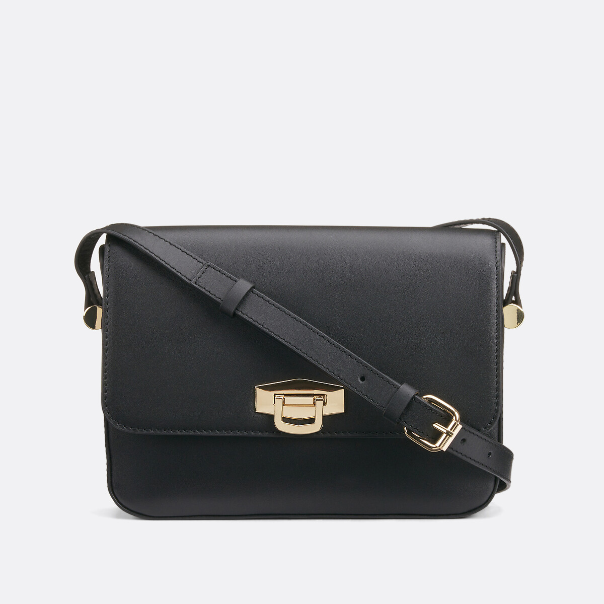 LA REDOUTE COLLECTIONS<br>Bolsa de ombro em couro liso Signature SYLVETTE