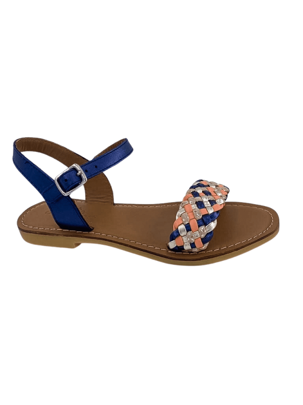 Shoo Pom - Sandales Fille LAZAR KATE Bleu/Corail