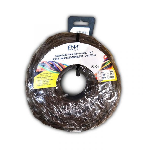 EDM Cabo Texti Trançado 2X1Mm Cartanho 25Mts