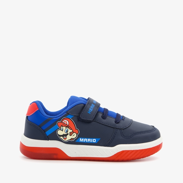 Mario kinder sneakers met lichtjes blauw