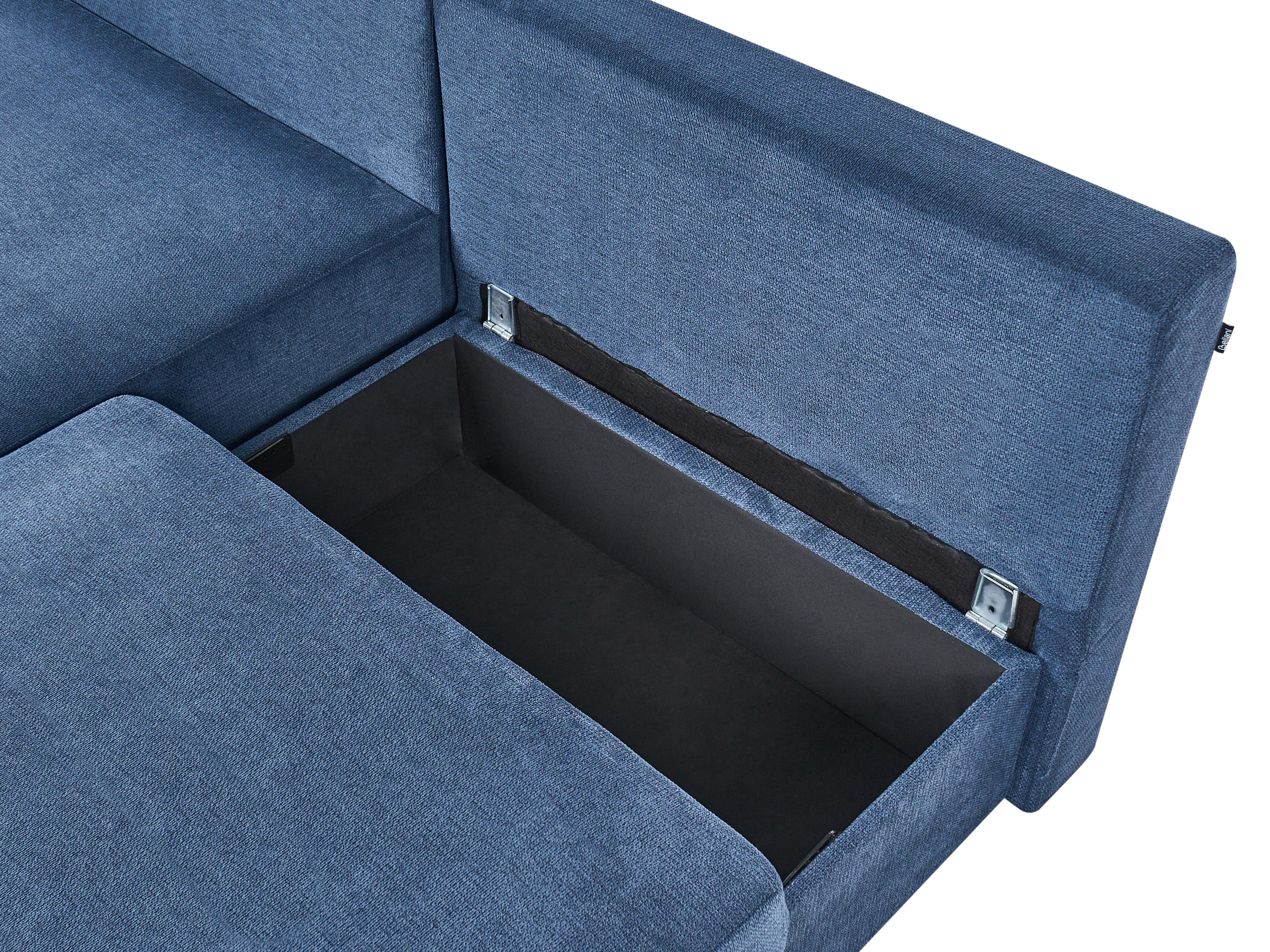 Modulaire hoekbank NERBO Stof Blauw linkszijdig