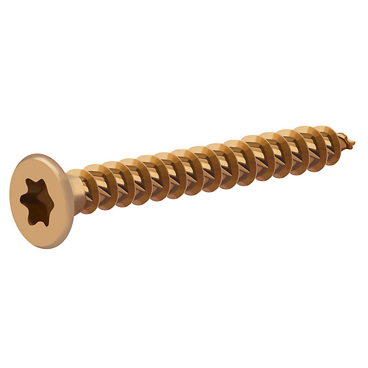Vis à bois Turbodrive Premium torx zinguée jaune 3.5x30 mm - 100 pièces